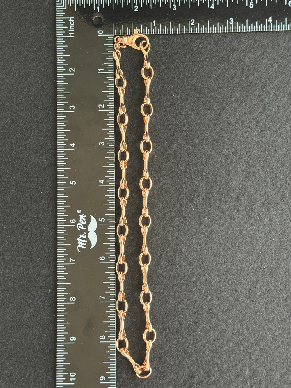 Bronze Milar Italy Horsebit Chain Necklace in Rose Gold Tone - Picture 5 of 5